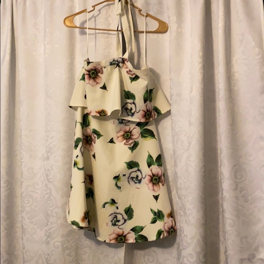 Floral halter dress